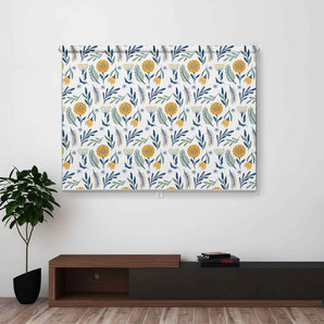 Flowering Plant Pattern Printed Curtain (Block out Style)