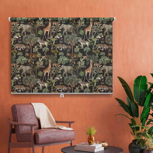 Forest Animal Pattern Printed Curtain (Block out Style)