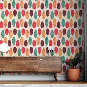 Tint Leaf Pattern Designer Wallpaper