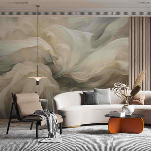 Painted Cloud Fumes Designer Mural Wallpaper